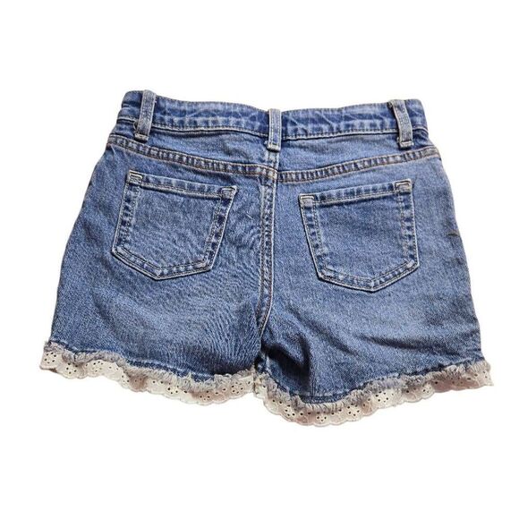 Cat & Jack snap button fly shorts S6, lace trim - Picture 3 of 7